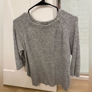 Express Gray Crew Neck Sweater Classic Knit